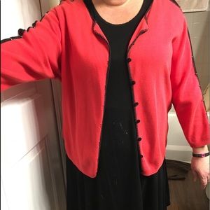 Vintage Torrid 3x Red Safety Pin Cardigan